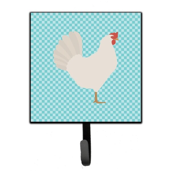 Carolines Treasures Leghorn Chicken Blue Check Leash or Key Holder - BB8014SH4