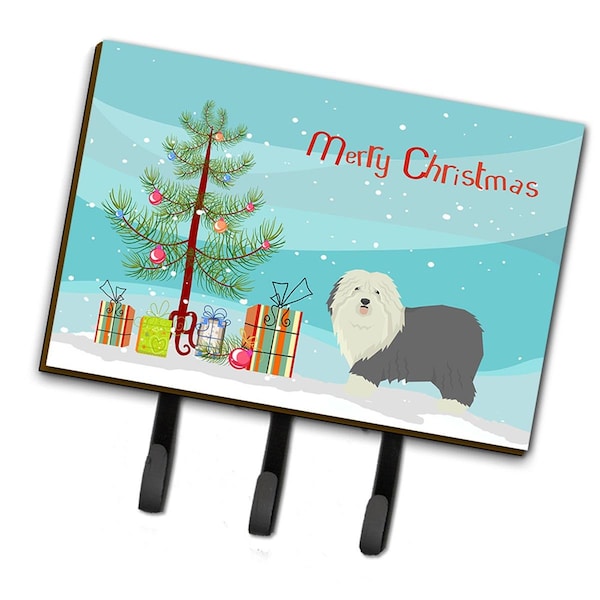 Carolines Treasures Old English Sheepdog Christmas Tree Leash or Key Holder - CK3552TH68