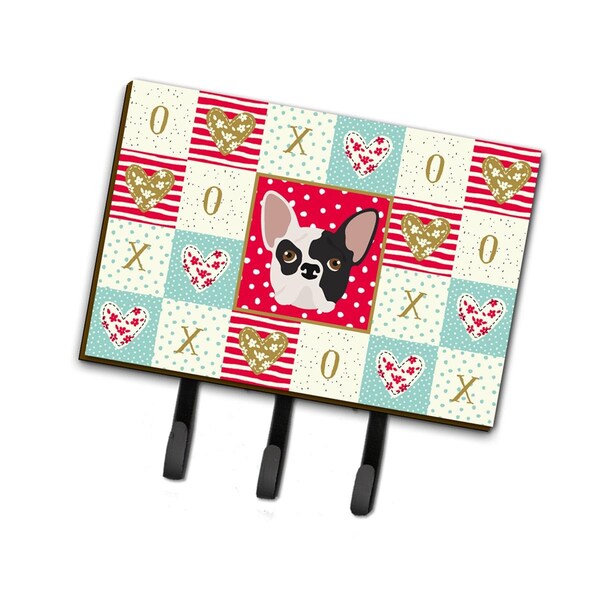 Carolines Treasures 6 x 2 x 9 in. French Bulldog Love Leash or Key Holder - CK5200TH68