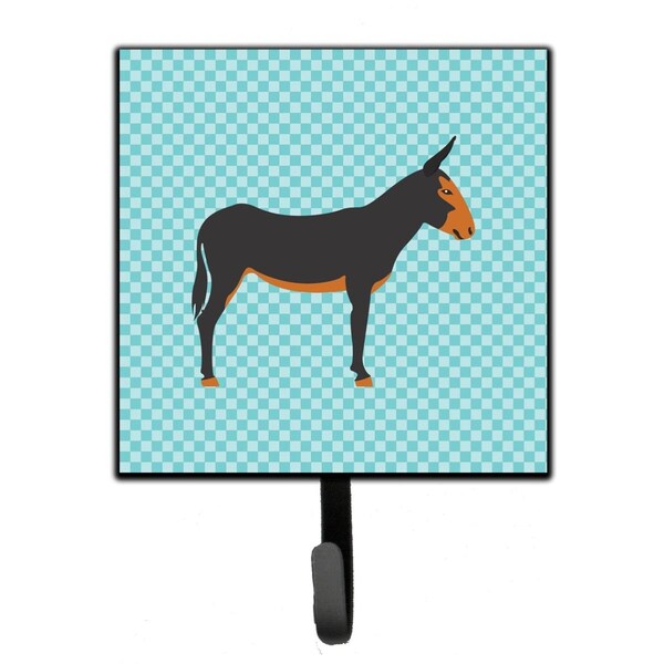 Carolines Treasures Catalan Donkey Blue Check Leash or Key Holder - BB8029SH4