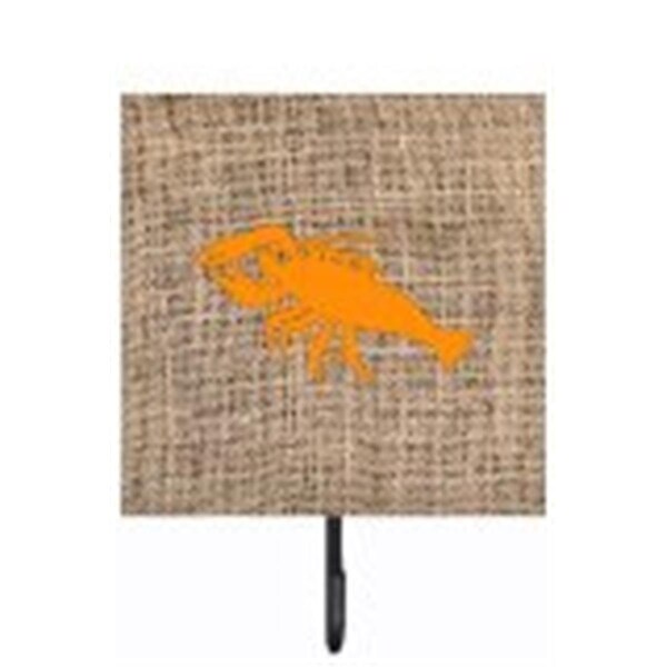 Carolines Treasures Lobster Burlap And Orange Leash Or Key Holder - BB1028-BL-OR-SH4