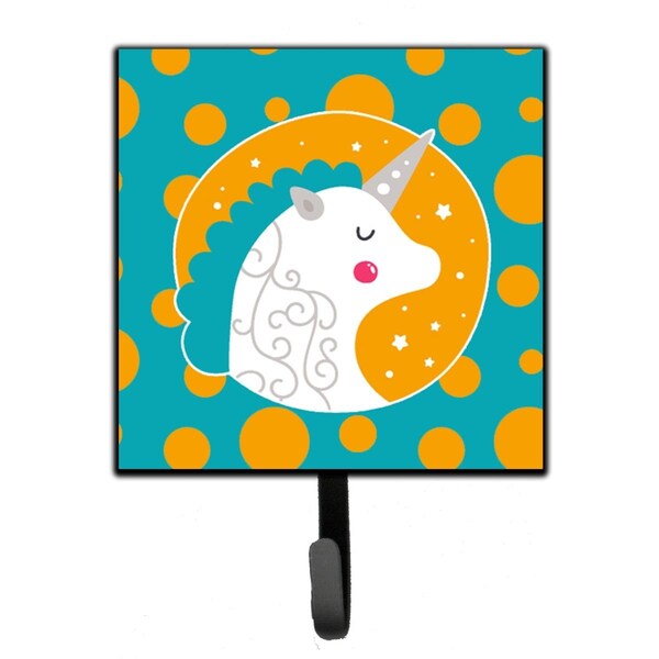 Carolines Treasures Unicorn Orange Polkadots Leash or Key Holder - BB7137SH4