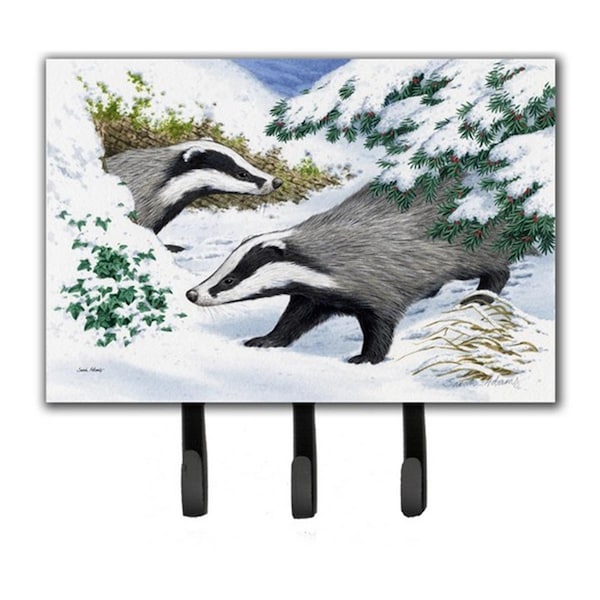 Micasa Badgers in the Snow Leash or Key Holder - MI256430