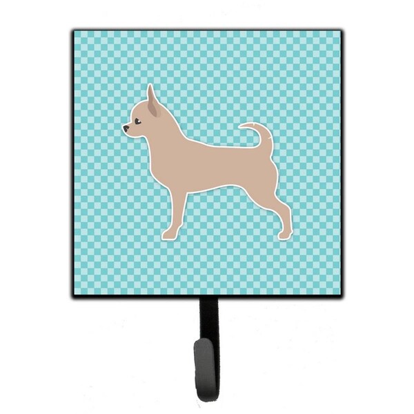 Micasa Chihuahua Checkerboard Blue Leash or Key Holder - MI221820