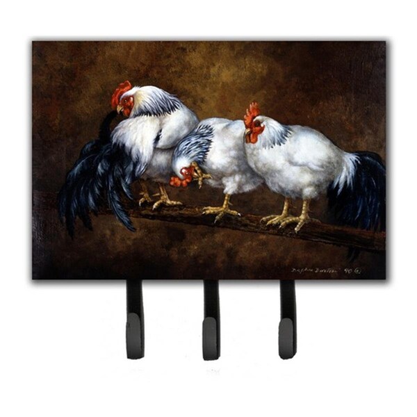 Jensendistributionservices Roosting Rooster & Chickens Leash or Key Holder - MI1719507