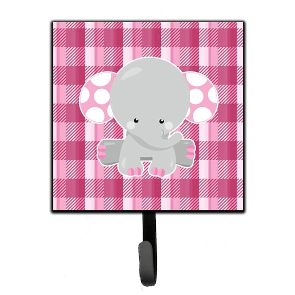 Jensendistributionservices Elephant Pink Gingham Leash or Key Holder - MI1709825