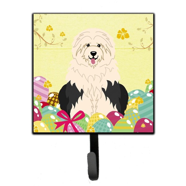 Jensendistributionservices Easter Eggs Old English Sheepdog Leash or Key Holder - MI1713578