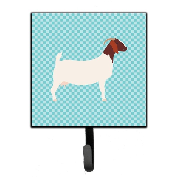 Carolines Treasures Boer Goat Blue Check Leash or Key Holder - BB8060SH4