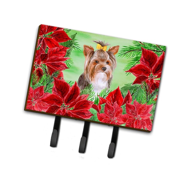 Carolines Treasures Yorkshire Terrier No 2 Poinsettas Leash or Key Holder - CK1370TH68