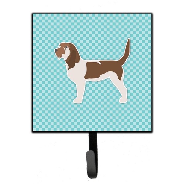 Carolines Treasures Grand Basset Griffon Vendeen Checkerboard Blue Leash or Key Holder - BB3690SH4