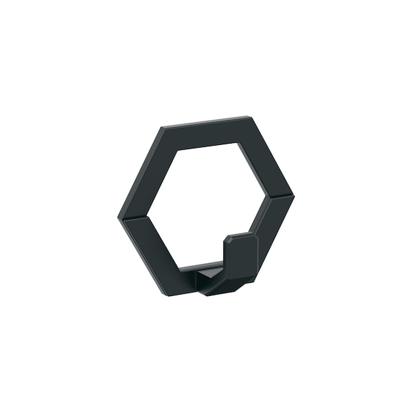 Amerock Prismo Contemporary Single Prong Matte Black Wall Hook - HBX37015MB