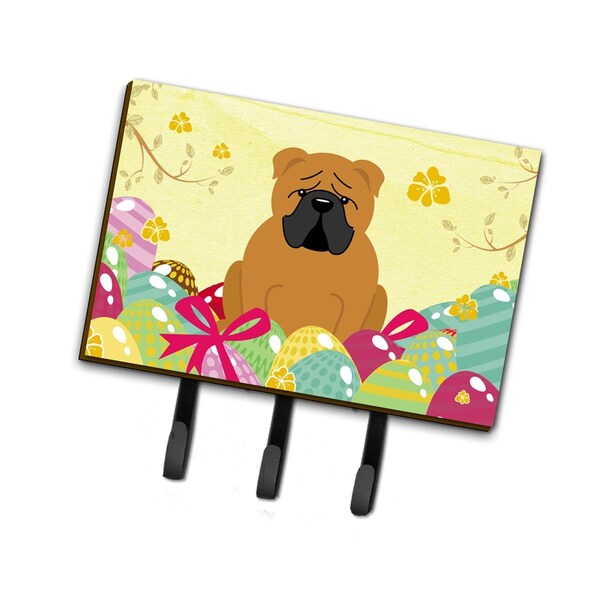 Carolines Treasures Easter Eggs English Bulldog Red Leash or Key Holder - BB6122TH68