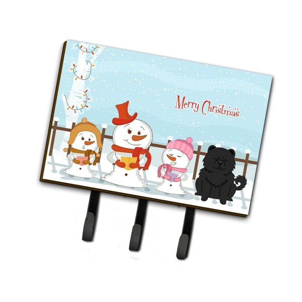 Carolines Treasures Merry Christmas Carolers Chow Chow Black Leash or Key Holder - BB2474TH68