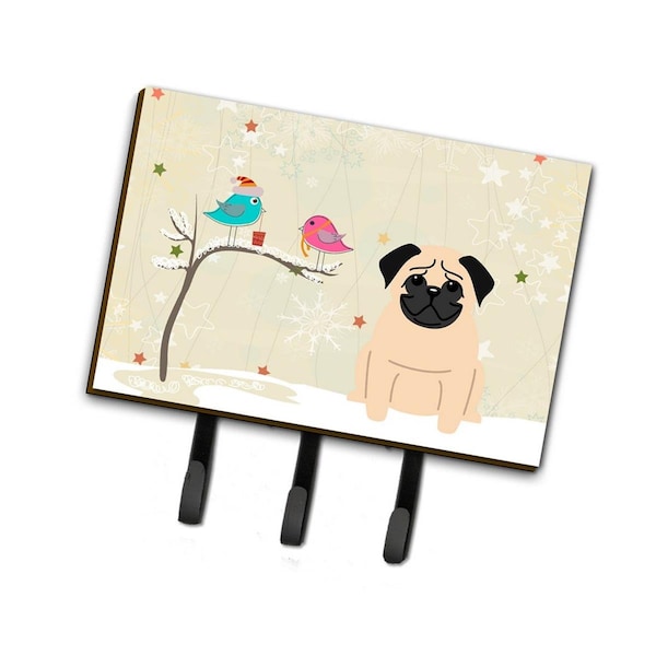 Jensendistributionservices Christmas Presents Between Friends Pug Fawn Leash or Key Holder - MI1708675