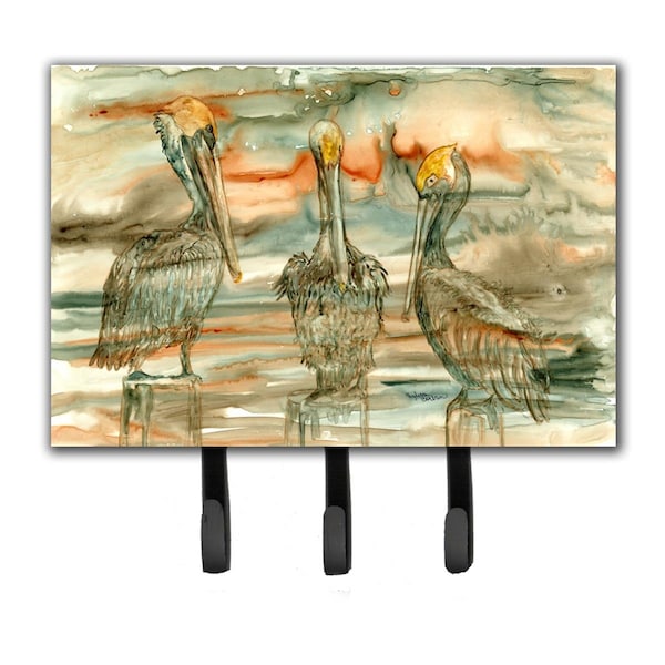 Jensendistributionservices Pelicans on their Perch Abstract Leash or Key Holder - MI1709839