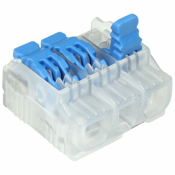 Conector de cable de palanca ideal, azul, 0.78" L, paquete de 350 - 30-35L23J