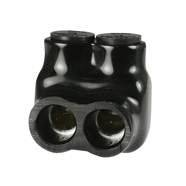 Conector de empalme múltiple de un solo lado Asi 14 - 1/0 AWG 2 puertos 600 V Negro - AICS1-0-2