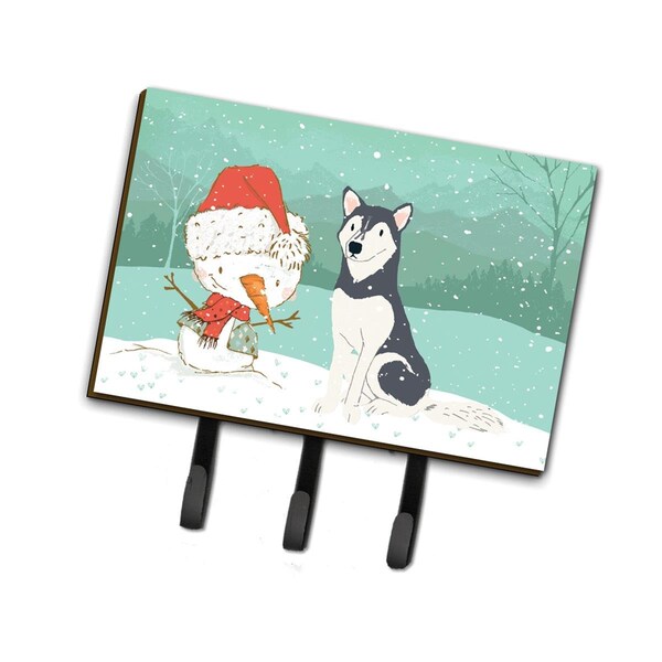 Carolines Treasures Siberian Husky Snowman Christmas Leash or Key Holder - CK2046TH68