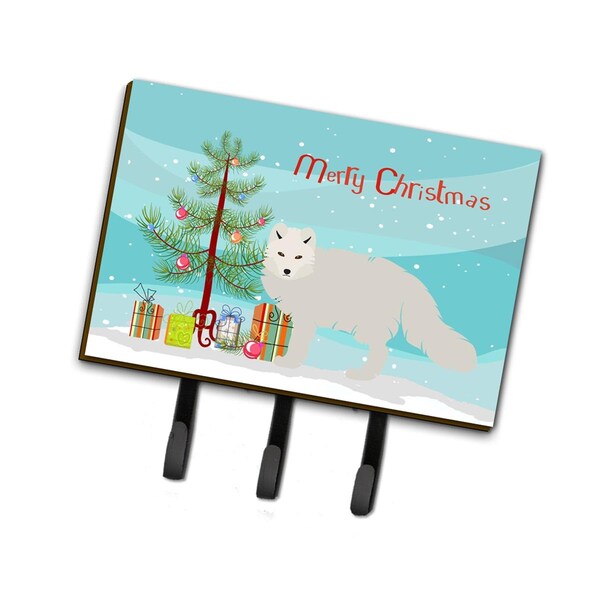 Carolines Treasures White Arctic Fox Christmas Leash or Key Holder - BB9244TH68