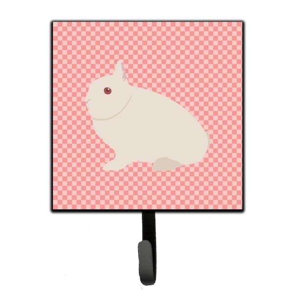 Carolines Treasures Hermelin Rabbit Pink Check Leash or Key Holder - BB7964SH4