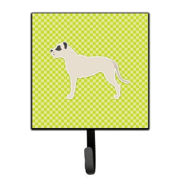 Carolines Treasures Dogo Argentino Checkerboard Green Leash or Key Holder - BB3867SH4
