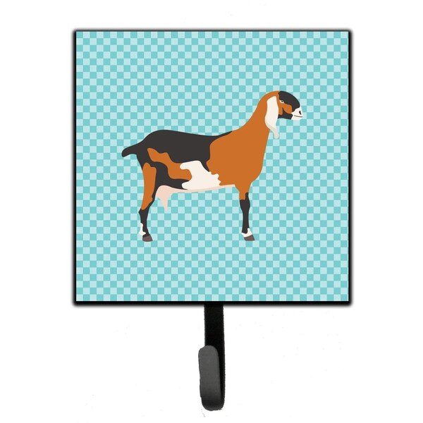Jensendistributionservices Anglo Nubian Goat Blue Check Leash or Key Holder - MI1656586