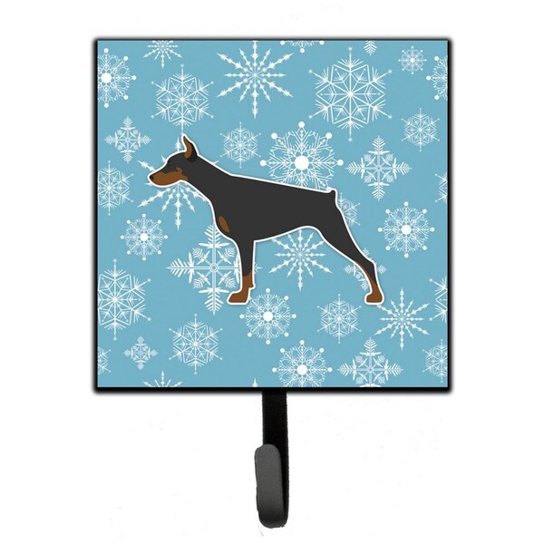 Micasa Winter Snowflake Doberman Pinscher Leash or Key Holder - MI224184