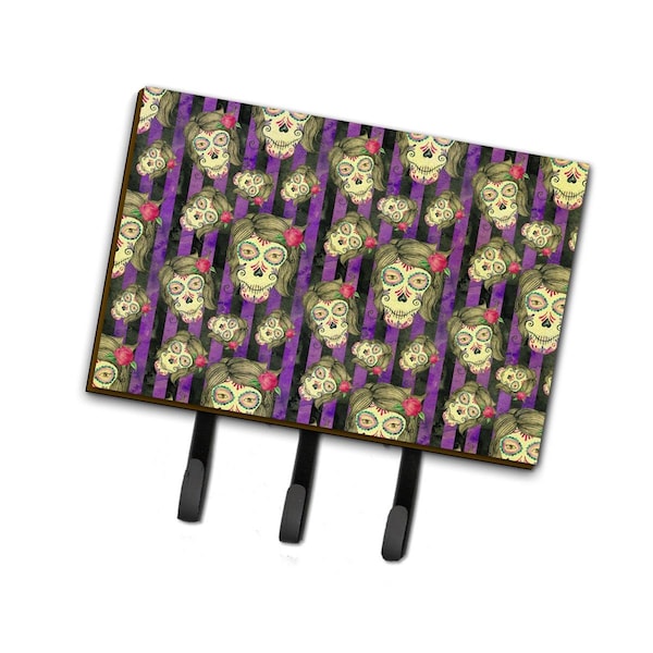 Carolines Treasures Watecolor Day of the Dead Halloween Leash or Key Holder, 6 x 2 x 9 in. - BB7519TH68