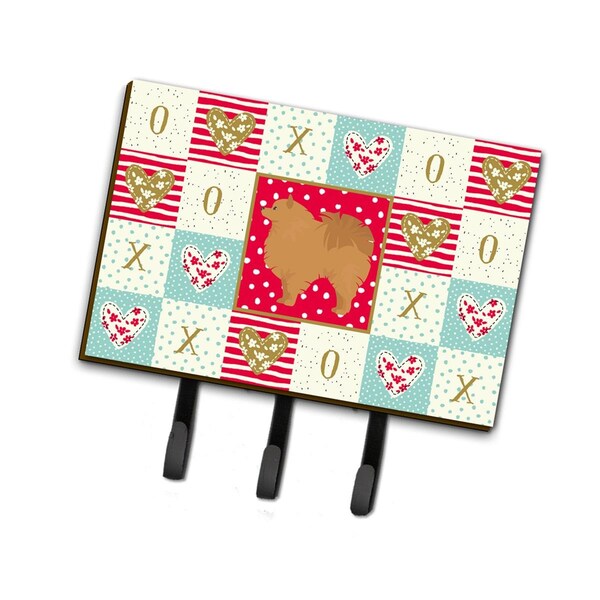Carolines Treasures 6 x 2 x 9 in. Pomeranian No.1 Love Leash or Key Holder - CK5877TH68