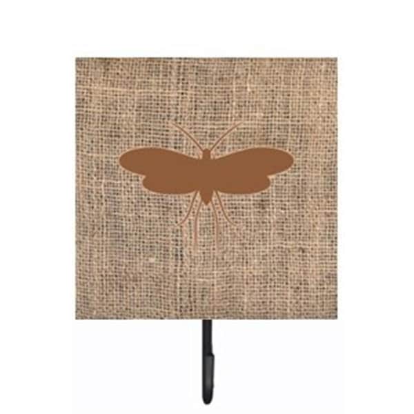 Carolines Treasures Moth Burlap and Brown Leash Or Key Holder - BB1058-BL-BN-SH4