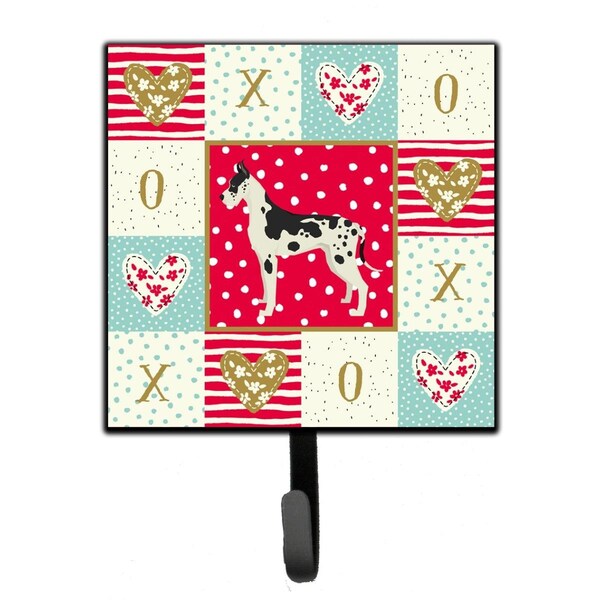 Carolines Treasures 4.25 x 1 x 7 in. Great Dane Love Leash or Key Holder - CK5932SH4