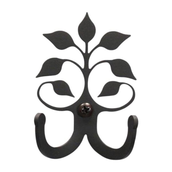 Village Wrought Iron Village Wrought Iron WH-D-109 Leaf Fan Double Wall Hook - WH-D-109