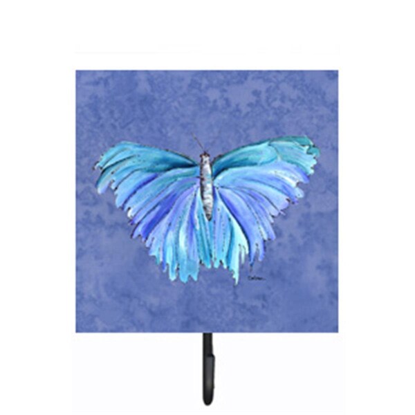 Carolines Treasures Butterfly on Slate Blue Leash Or Key Holder - 8855SH4