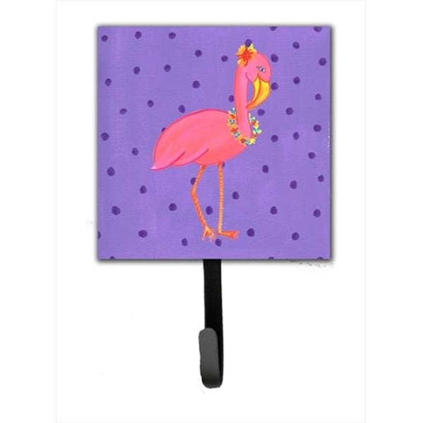 Carolines Treasures Carolines Treasures LD6154SH4 Flamingo Leash Holder Or Key Hook - LD6154SH4
