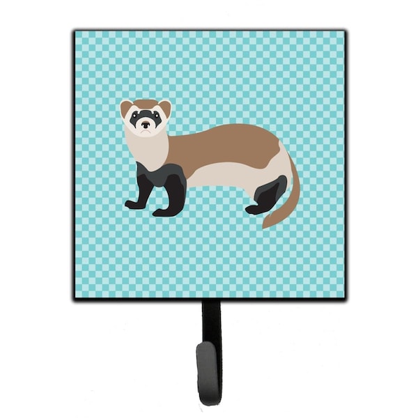 Carolines Treasures Ferret Blue Check Leash or Key Holder - BB8052SH4