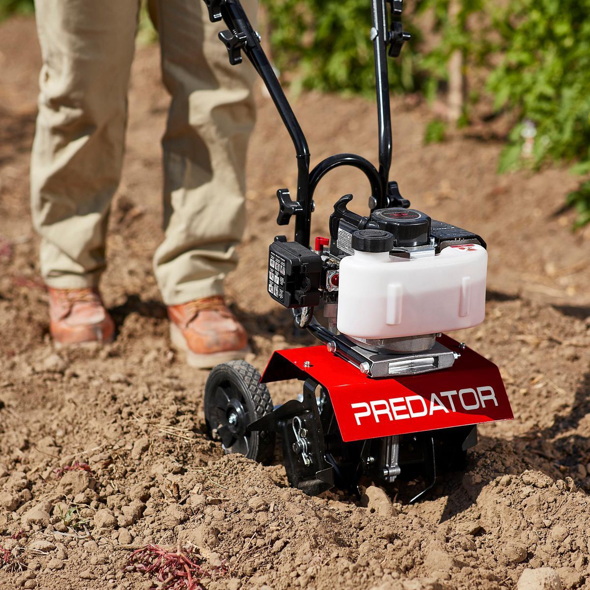 Cultivador de gasolina de 9 pulgadas y 43 cc de 2 tiempos Predator - 58169