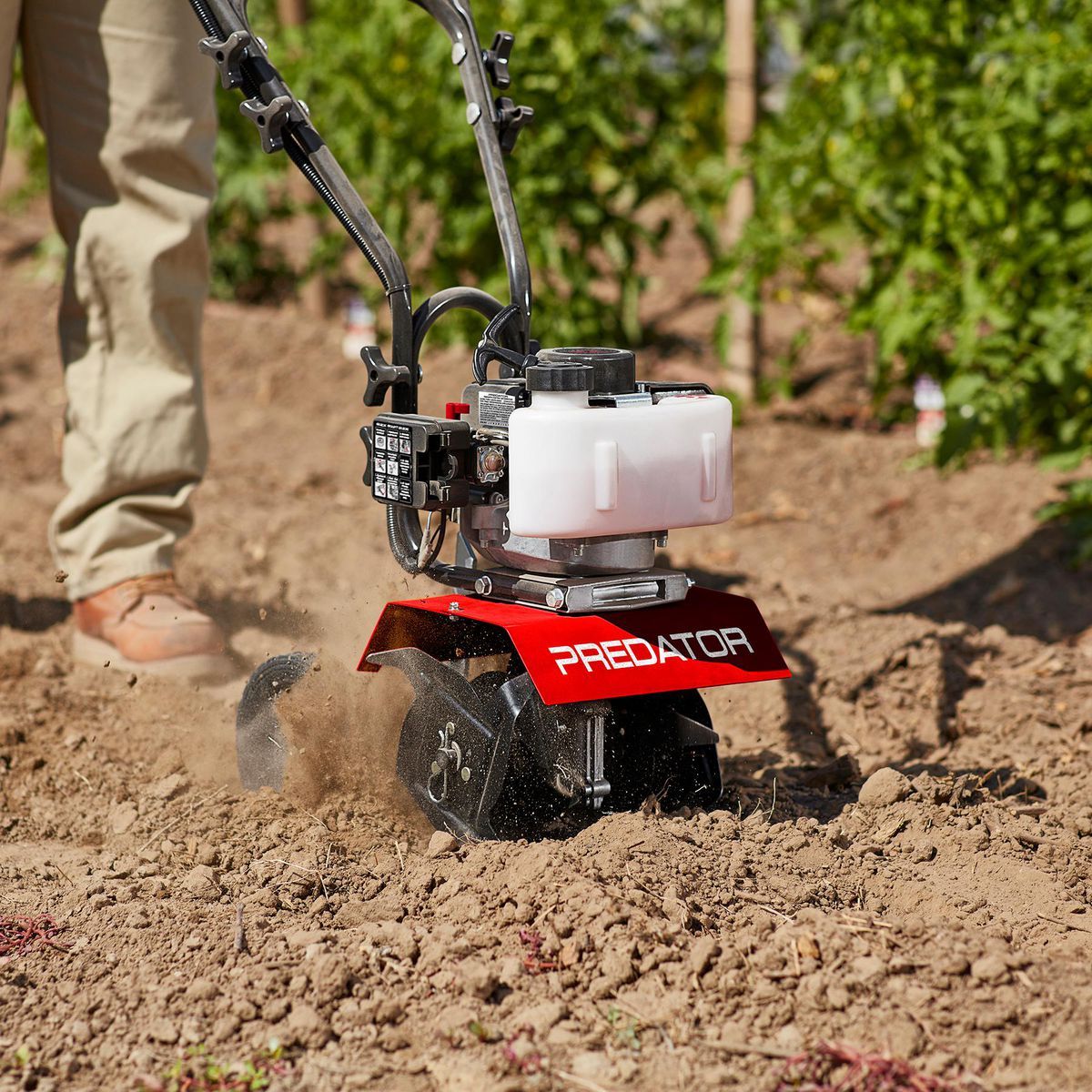 Cultivador de gasolina de 9 pulgadas y 43 cc de 2 tiempos Predator - 58169