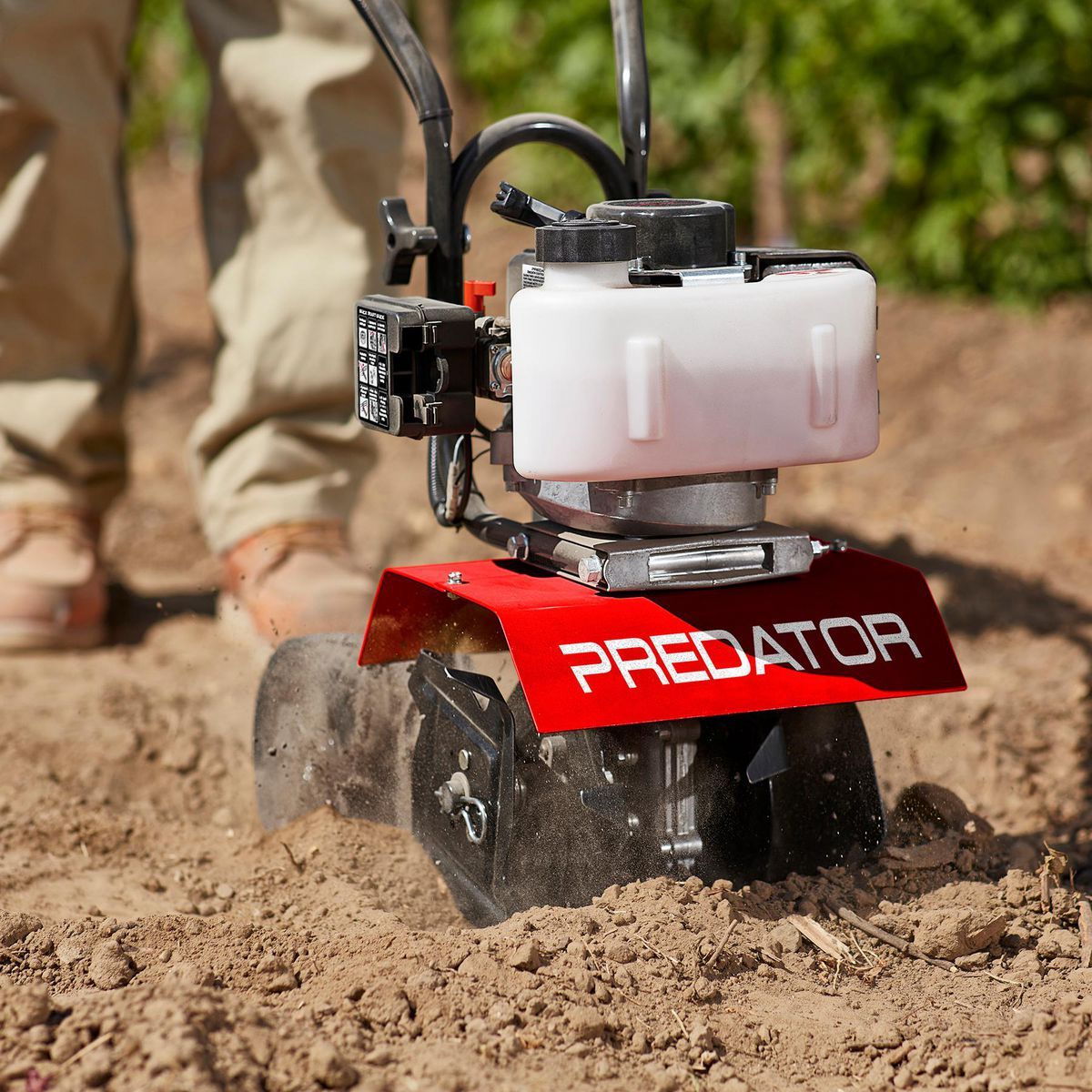 Cultivador de gasolina de 9 pulgadas y 43 cc de 2 tiempos Predator - 58169