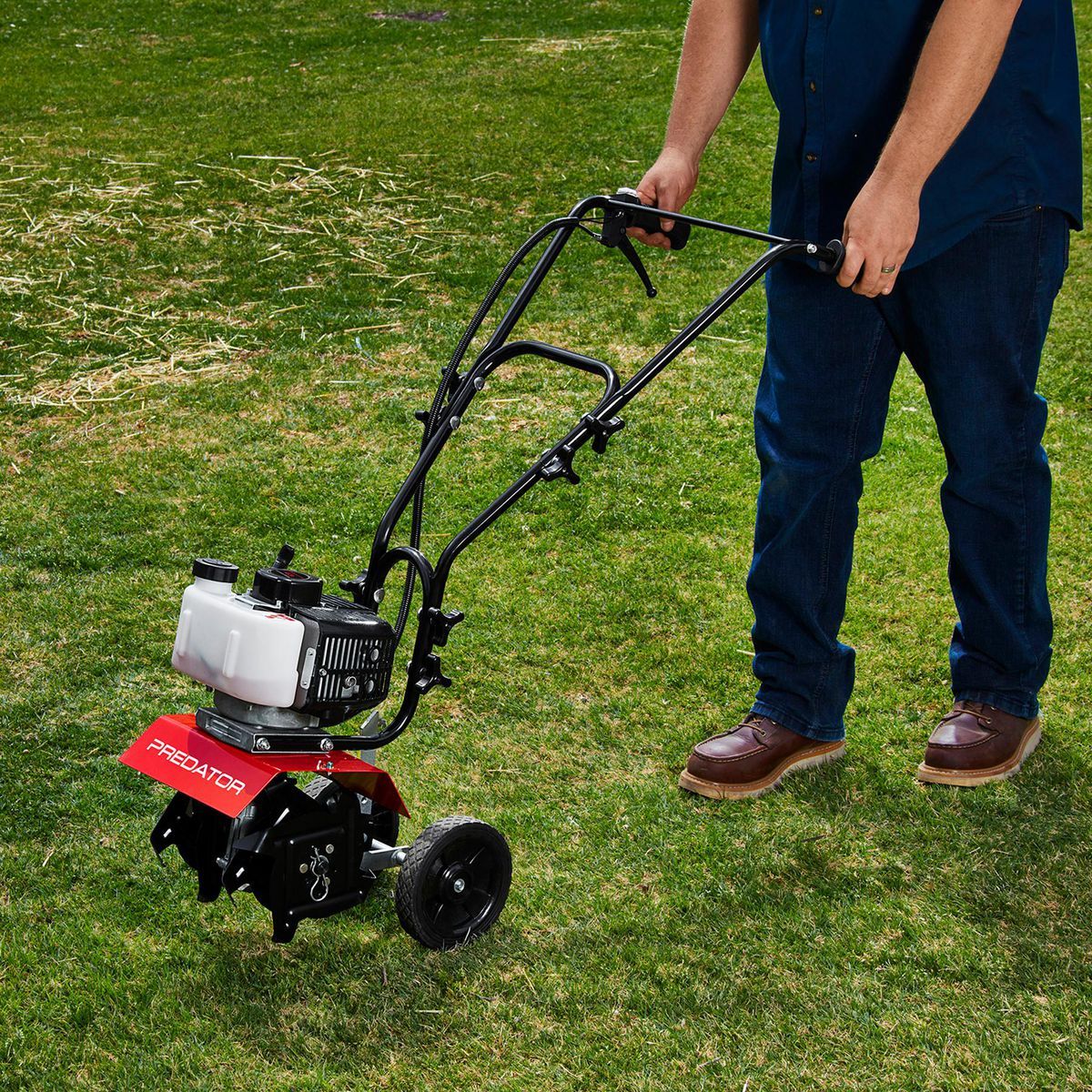Cultivador de gasolina de 9 pulgadas y 43 cc de 2 tiempos Predator - 58169