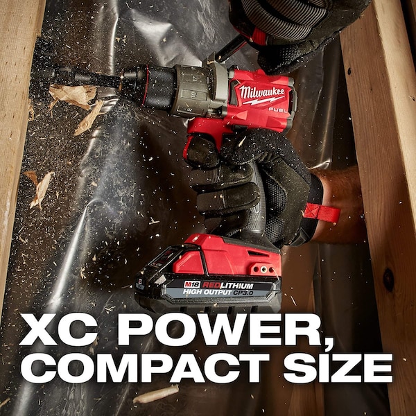 Milwaukee Tool M18 REDLITHIUM CP3.0 Battery, 3.0Ah, Compact, 18V, Li-Ion Battery - 48-11-1835
