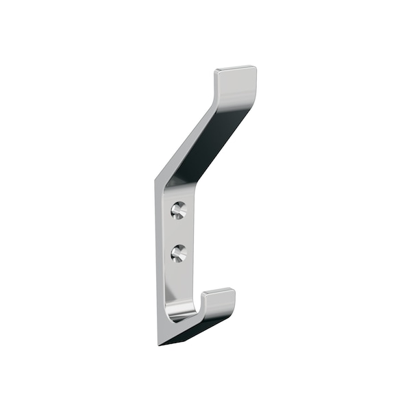 Amerock Emerge Contemporary Double Prong Polished Chrome Wall Hook - H3700326