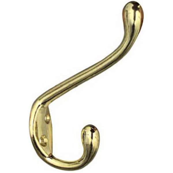 Eat-In N248-245 Heavy Duty Bright Brass Garment Hook - EA569477