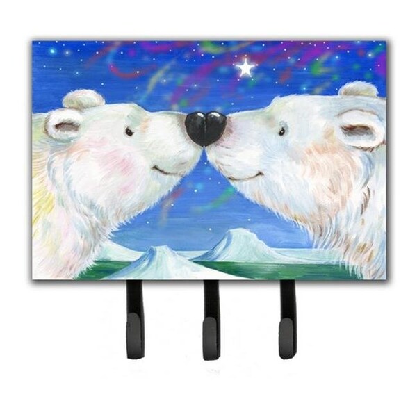Carolines Treasures Carolines Treasures CDCO0487TH68 Polar Bears Polar Kiss by Debbie Cook Leash or Key Holder - CDCO0487TH68