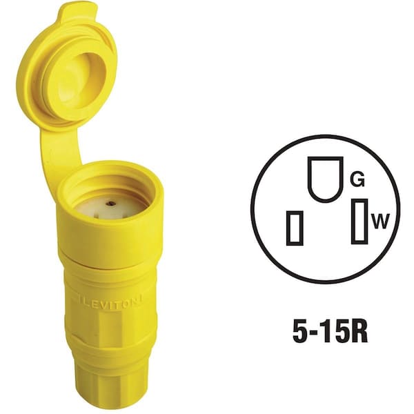 Conector de cable húmedo de 2 polos y 3 cables Leviton 15A 125V - 263-15W47-000