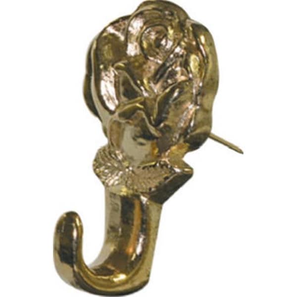 Hillman Hillman Fasteners 122320 Brass Finish Rose Push Pin Hanger; 3 Pack - 857508
