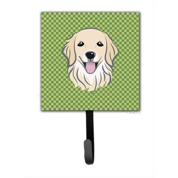 Micasa Green Checkered Golden Retriever Leash or Key Holder - MI250178