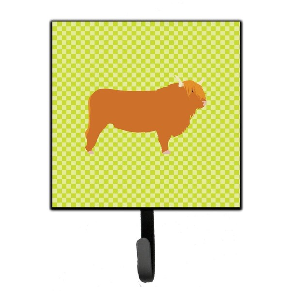 Carolines Treasures Highland Cow Green Leash or Key Holder - BB7646SH4