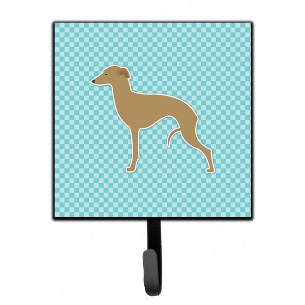 Micasa Italian Greyhound Checkerboard Blue Leash or Key Holder - MI224840