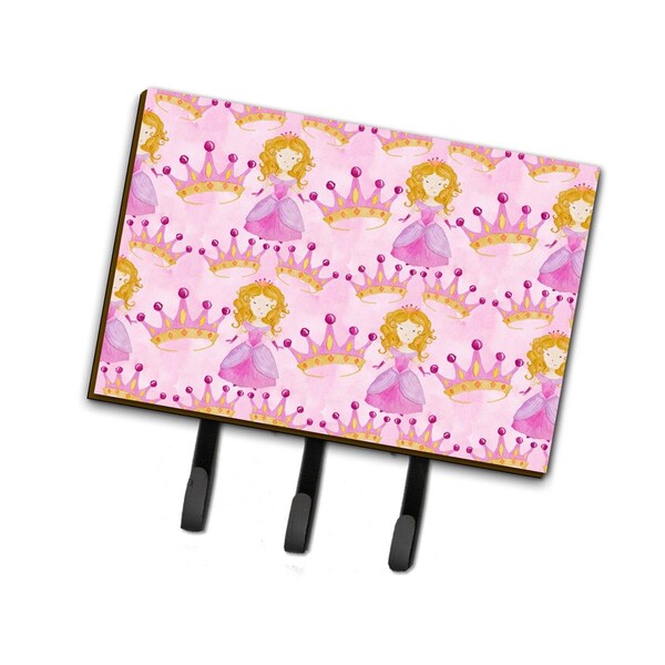 Jensendistributionservices Watercolor Princess & Crown Leash or Key Holder, 6 x 2 x 9 in. - MI1710516