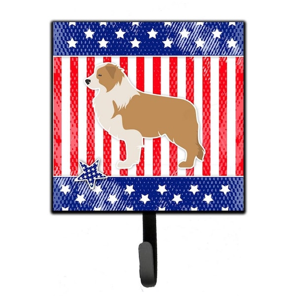 Jensendistributionservices USA Patriotic Red Border Collie Leash or Key Holder - MI1711680